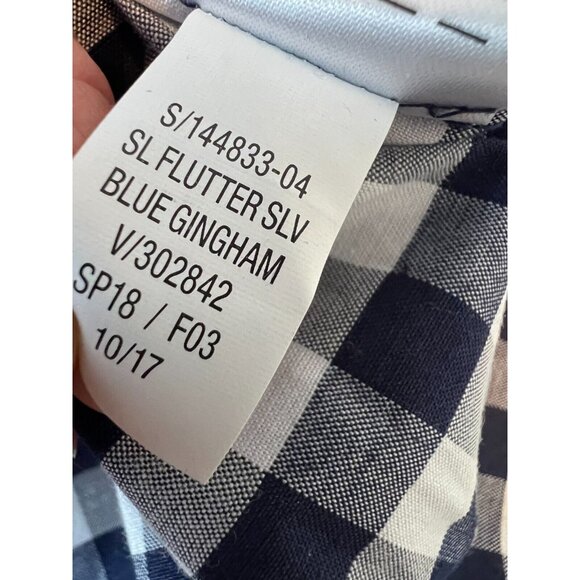 NWT Old Navy A-Line Dress Gingham Plaid size Large Ruffle Belted Summer Western - Picture 9 of 11